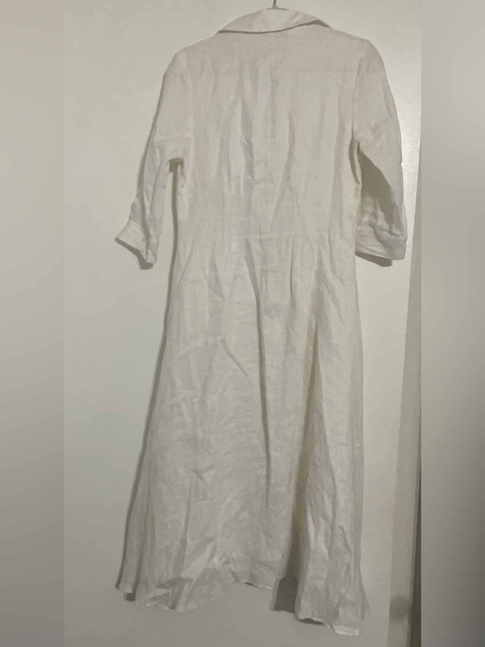 ANNA BEY White 100% Linen Shirt Dress. Size small. Excellent condition. - Picture 3 of 3